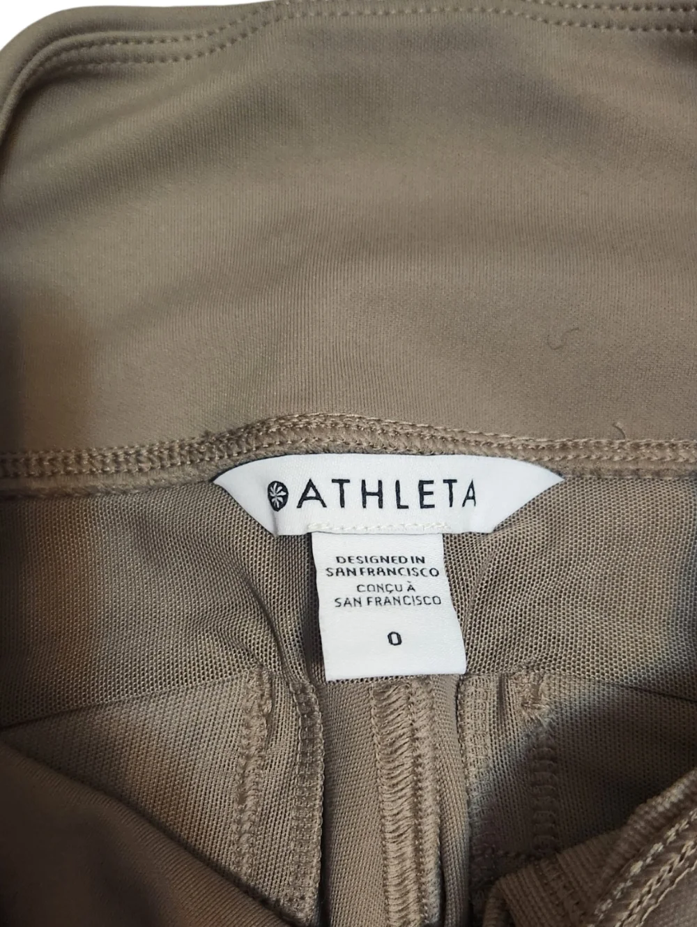 Athleta Neutral Taupe High-Waist Performance Leggings